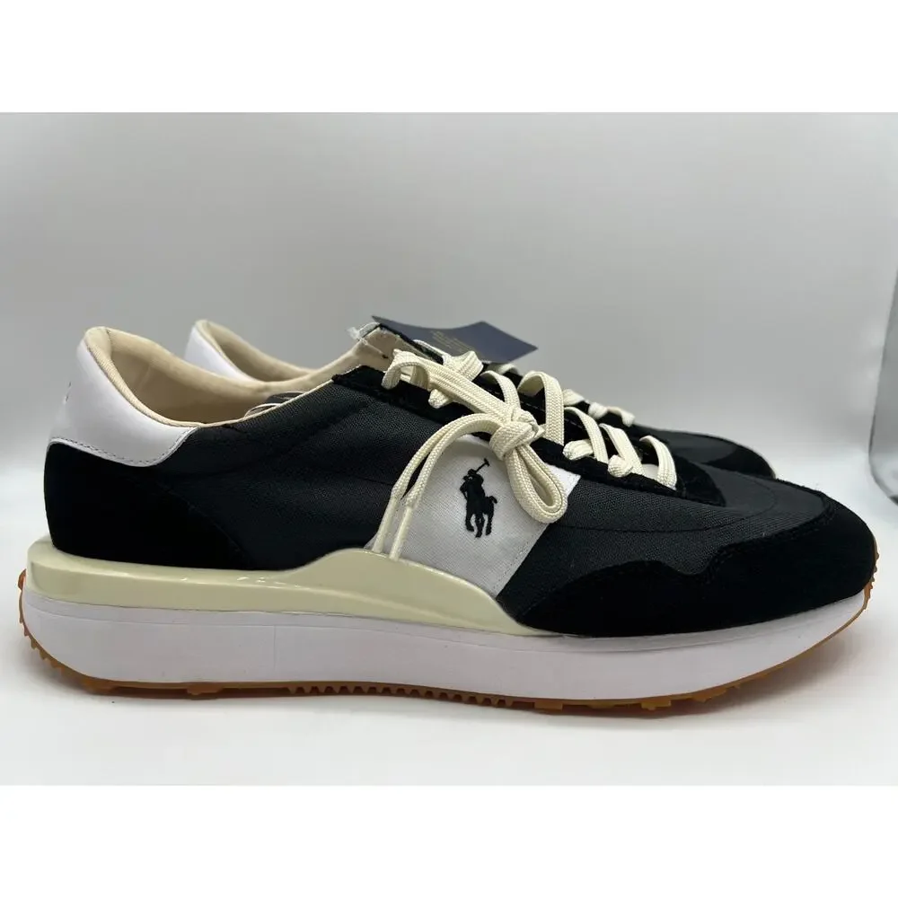Polo Ralph Lauren Train 89 Black/White Sneakers Men's Size 14 NEW